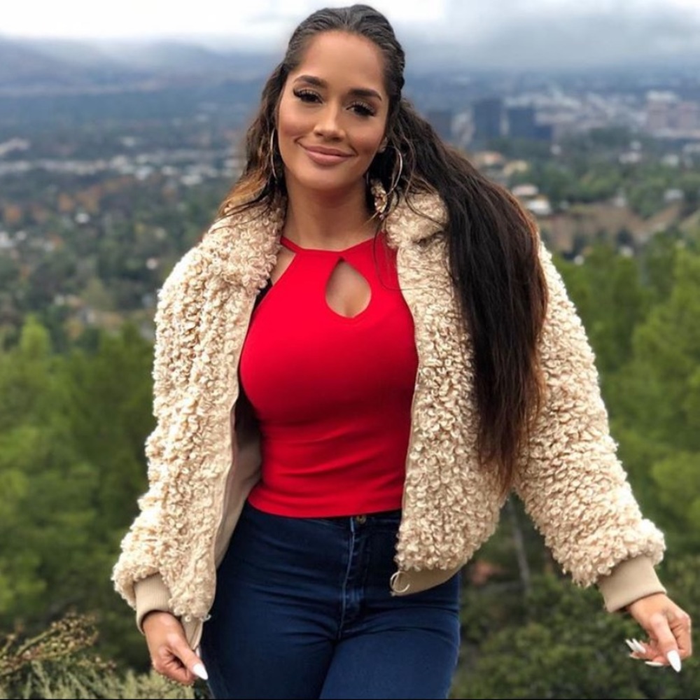 Cute red stretchy top